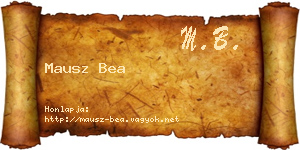 Mausz Bea névjegykártya